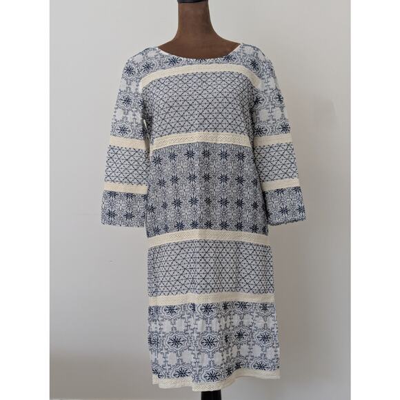 Velvet Graham & Spencer Boho Embroidered Dress Boho Floral Jaipur Lightweight XS - Picture 2 of 9